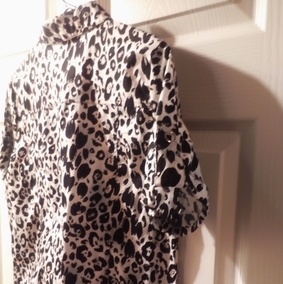 Onque Casuals Bomber  Jacket Silver Snap Closure Black & White S - Picture 6 of 8